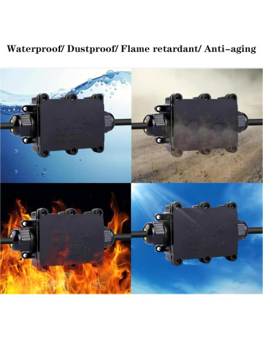 Caja de Conexiones Impermeable IP68 SZFUDIGO 2 Vías 4-15mm