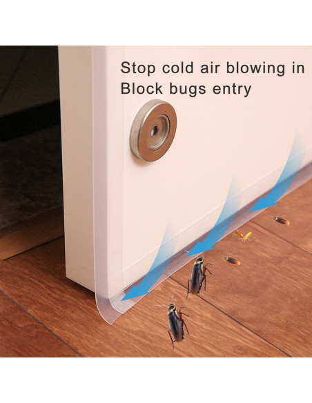 Sellador de Puerta de Silicona Transparente YIVCKOM 25mm x 7.92m Sellador de Puerta de Silicona Transparente YIVCKOM 25mm x 7.92m