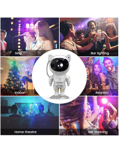 Proyector Galáctico Astronauta Lonvis 360 Luz Nocturna