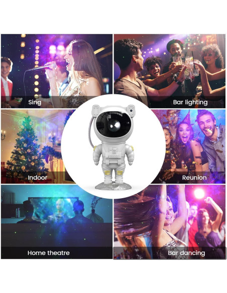 Proyector Galáctico Astronauta Lonvis 360 Luz Nocturna