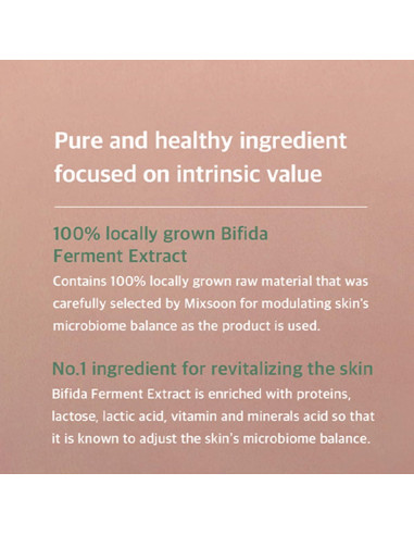 Esencia de Fermento Bifida Mixsoon 30 ml - Cuidado Piel Vegano