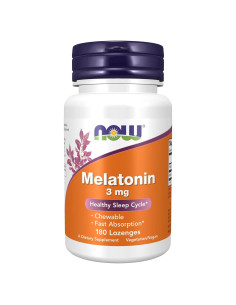 NOW Foods Melatonina Masticable 3 mg 180 Pastillas Veganas