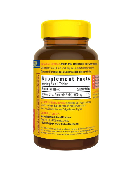 Nature Made Vitamina C 1000 mg Extra Fuerte 100 Tabletas