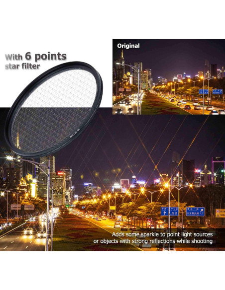 Kit de Filtros de Estrella JJC 40.5mm para Cámaras Sony