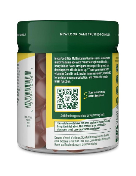 MegaFood Gomas Multivitamínicas Niños 60 Gomas Sabor Berry