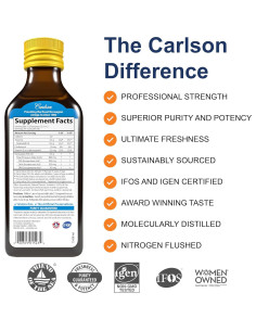 Aceite de Pescado Líquido Carlson para Niños 200 ml Omega-3 2