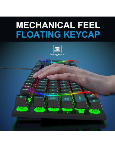 Combo Teclado y Ratón para Juegos SnpurTech RGB Ergonomico