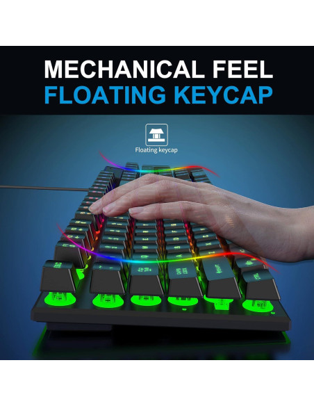 Combo Teclado y Ratón para Juegos SnpurTech RGB Ergonomico