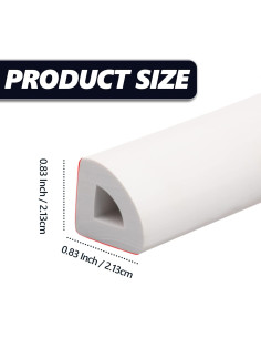 Moldura Cuarterona Flexible Duzzy 2.5M Adhesiva Blanca 2