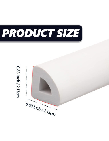 Moldura Cuarterona Flexible Duzzy 2.5M Adhesiva Blanca