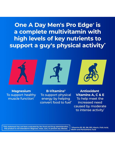 Multivitamina One A Day Hombres Pro Edge 50 Tabletas Multivitamina One A Day Hombres Pro Edge 50 Tabletas