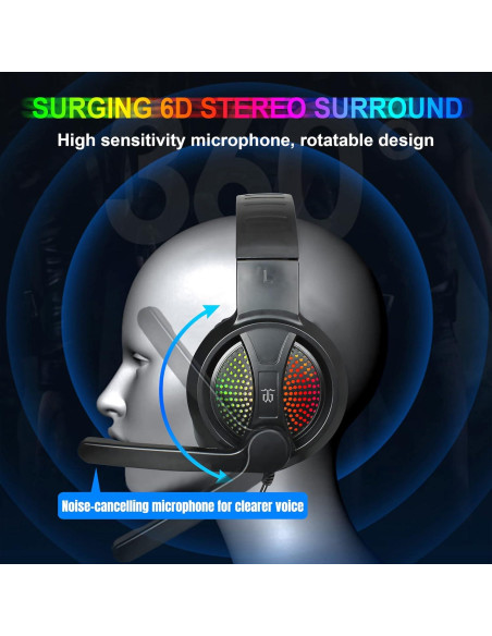 Combo Teclado y Ratón para Juegos SnpurTech RGB Ergonomico