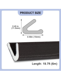 Tira de Sello Autoadhesiva Coengwui 72m A Prueba de Polvo y Sonido 2