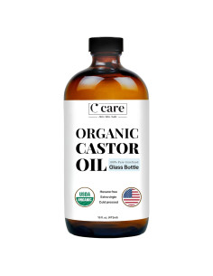 Aceite de Ricino 100% Puro Orgánico C CARE 473ml Prensado en Frío