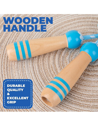 Cuerda de Saltar Ajustable Wal Base para Niños con Mango de Madera
