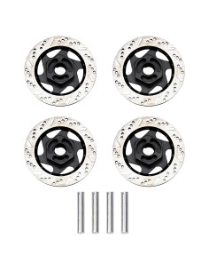 4 Ruedas de Aluminio Share Goo 12mm para RC 1/10 Negro