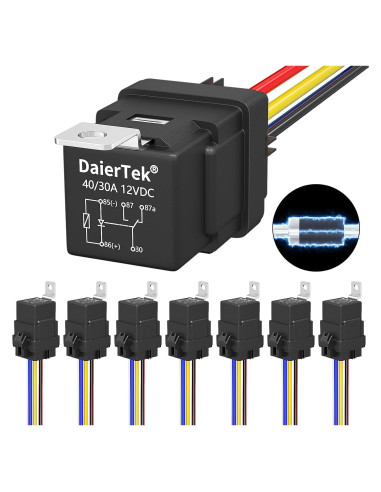 Relé Impermeable 12V DaierTek 8 Pcs 30A/40A con Diodo