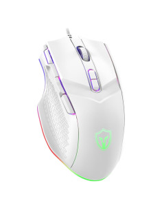 LEWENTECH Ratón Gaming Blanco 6 DPI hasta 7200 RGB