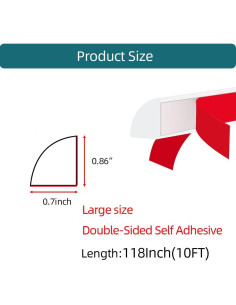 Moldura Cuarterona Flexible Tintvent 3.05m Autoadhesiva Blanca 2