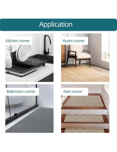 Moldura Cuarterona Flexible Tintvent 3.05m Autoadhesiva Blanca