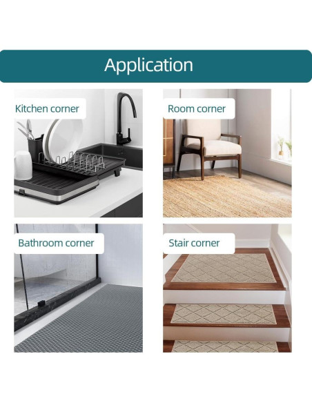 Moldura Cuarterona Flexible Tintvent 3.05m Autoadhesiva Blanca