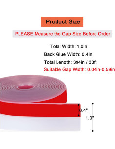 Burlete de Silicona LIDERI 10m x 25mm Transparente para Puertas 2