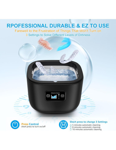 Limpiador Ultrasónico de Retenedores LukToMao 255ml 43kHz