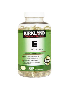 Vitamina E 400 IU Kirkland Signature 180mg 500 Softgels 4 Pack