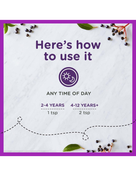 Jarabe de Saúco Zarbee para Niños 118 ml - Apoyo Inmunológico