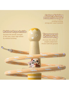 Cuerda de Saltar Ajustable JGM para Niños con Mango de Madera 2