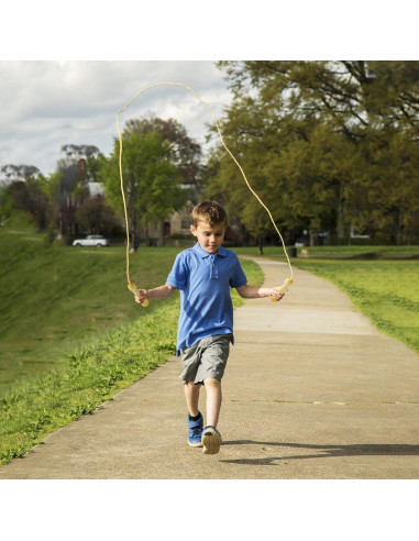 Cuerda de Saltar Ajustable JGM para Niños con Mango de Madera