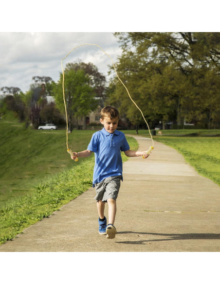Cuerda de Saltar Ajustable JGM para Niños con Mango de Madera