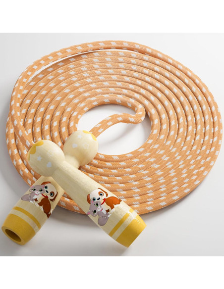 Cuerda de Saltar Ajustable JGM para Niños con Mango de Madera