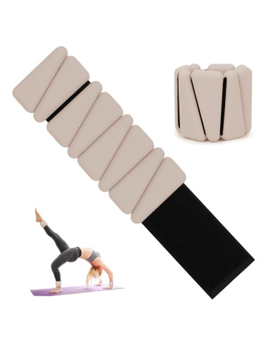 Pesas de Muñeca Ajustables Sdoap 0.45 kg Set de 2 Beige