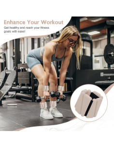 Pesas de Muñeca Ajustables Sdoap 0.45 kg Set de 2 Beige 2