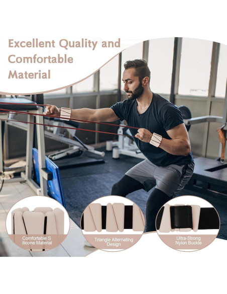 Pesas de Muñeca Ajustables Sdoap 0.45 kg Set de 2 Beige