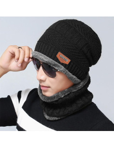 Conjunto Gorro y Bufanda Invierno Dominio Sombra Unisex 2
