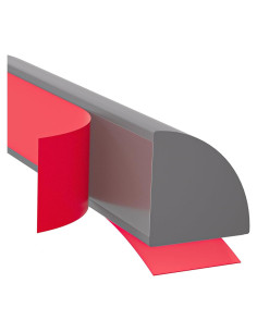 Moldura Cuarterona Flexible Risunpet 149.86 cm Gris Doble Adhesivo