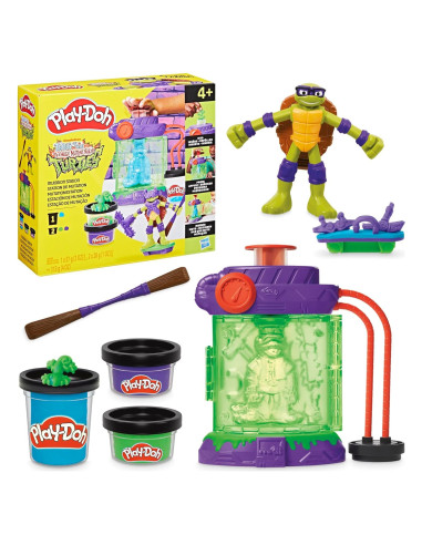 Play-Doh Tortugas Ninja Estación de Mutación con Donatello 10 cm