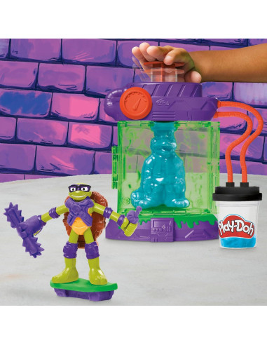 Play-Doh Tortugas Ninja Estación de Mutación con Donatello 10 cm