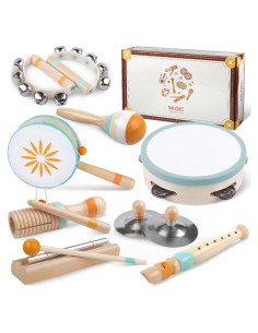 Instrumentos Musicales Montessori de Madera para Niños 1-3 Años