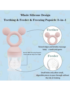 Extractor de Frutas para Bebés HAOBAOBEI - Silicona Sin BPA 2