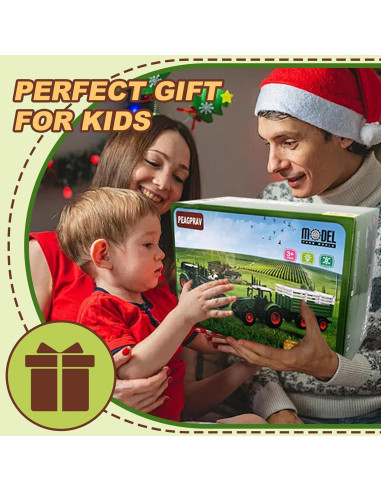 Tractor de Juguete Peagprav con Remolque y Accesorios 41.91 cm