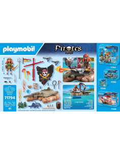 Balsa Pirata PLAYMOBIL 71794 con Tesoro y Accesorios 2
