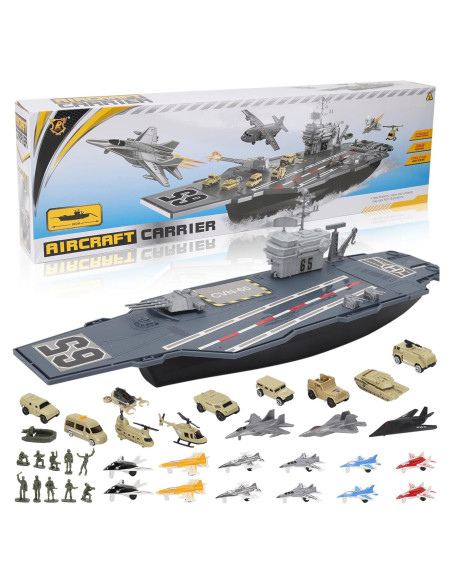 Juguete Mega Portaaviones Liberty Imports 84 cm con Jets y Soldados Juguete Mega Portaaviones Liberty Imports 84 cm con Jets y Soldados
