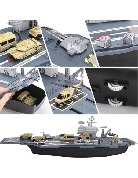Juguete Mega Portaaviones Liberty Imports 84 cm con Jets y Soldados Juguete Mega Portaaviones Liberty Imports 84 cm con Jets y Soldados