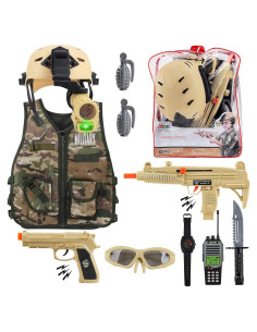 Disfraz de Soldado Militar deAO para Niños con Accesorios