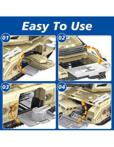 Conjunto de Juguetes de Tanque Militar COOLFOX 19 Piezas