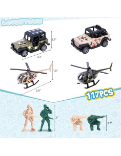 Conjunto de Soldados del Ejército LOVESTOWN 117PCS Juguete Militar 2
