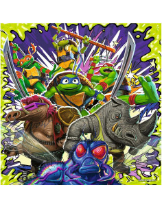 Rompecabezas Ravensburger Tortugas Ninja 3x49 piezas 21x21cm 2